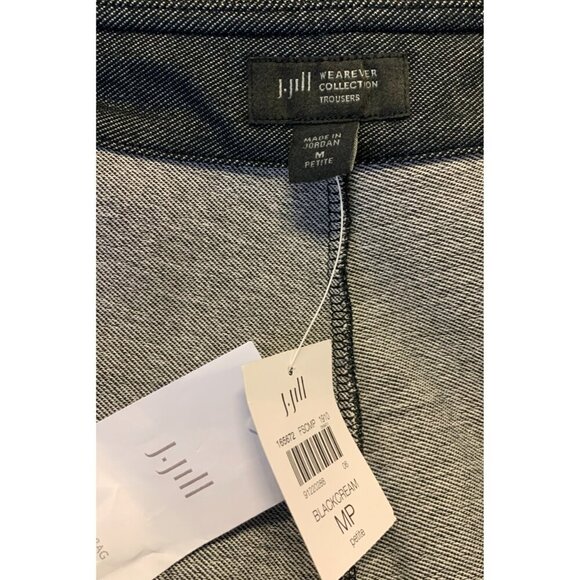 NEW J.Jill Wearever Womens Trousers Gray Stretch Button Medium Petite Workwear - Picture 6 of 9